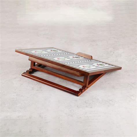 Buy INDIA CIRCUS Grey Spell Foldable Laptop Table - Brown from India ...