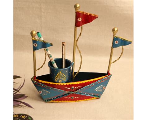 Handcrafted Iron Ship Pattern Pen Stand – ArtyCraftz - Online Shopping ...