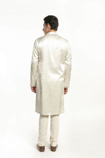 Ivory embellished kurta – abhinavmishra