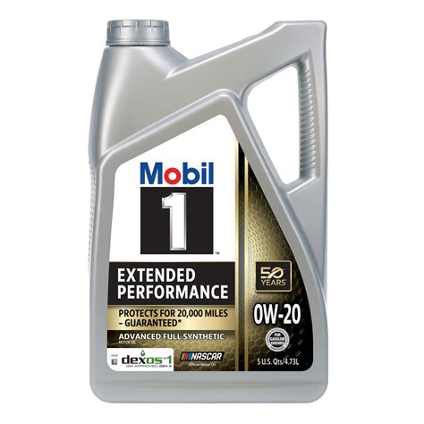Mobil 1 Extended Performance 0W-20 Full Synthetic Motor Oil, 5 Quart ...