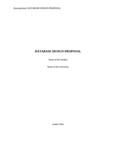 Image result for Database Design Proposal