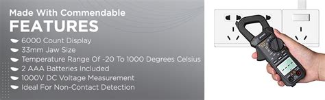 Metravi DT-725 TRMS AC/DC Digital Pocket Clamp Meter upto 600A with ...