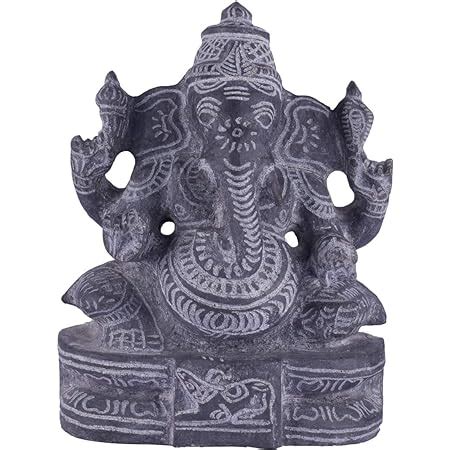 Buy NGX Hand Carved God Idagunji Ganesha Stone Idol Sculpture Statue (6 ...