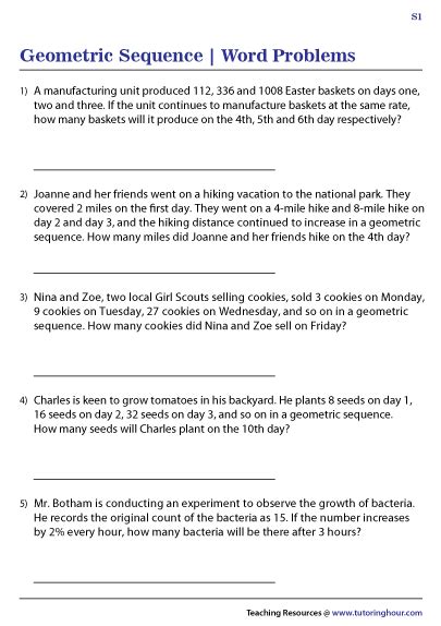 Image result for Geometric Progression Word Problems