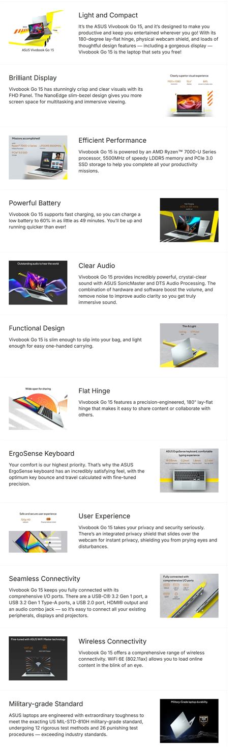 Buy Asus Vivobook Go15 E1504FA-NJ5541WS Standard Laptop (AMD Ryzen 5 ...