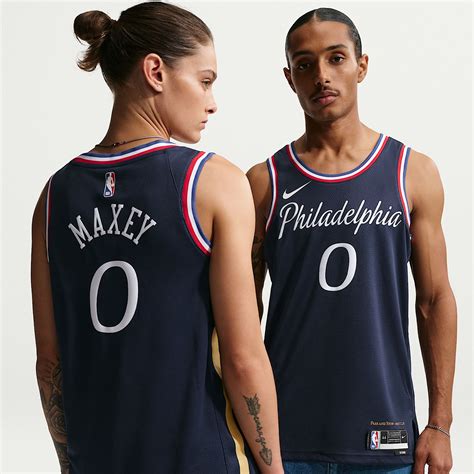 Tyrese Maxey Philadelphia 76ers City Edition Men's Nike NBA Swingman ...