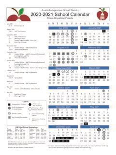 Austin ISD 2020-21 School Calendar / austin-isd-2020-21-school-calendar ...
