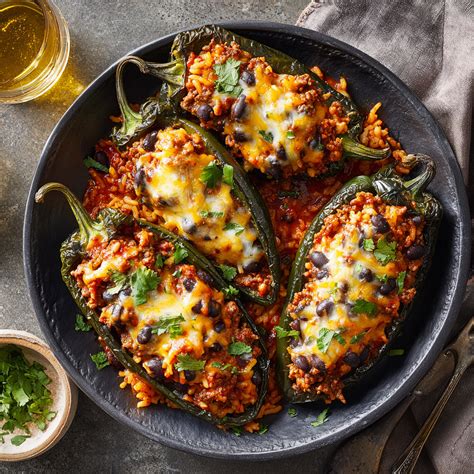 Stuffed Poblano Peppers - Tasty Chow