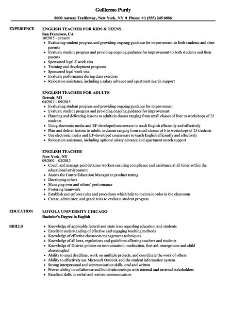 Bildergebnis für english resume example