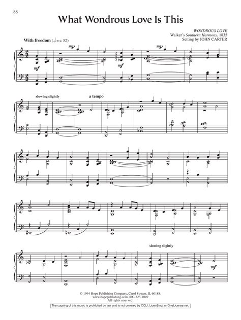 Download PDF: What Wondrous Love Is This Sheet Music by John Carter ...