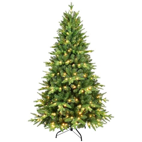 8 ft Premium Realistic Hinged Pre-Lit Artificial Christmas Tree with ...
