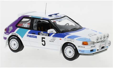 Diecast model cars Mazda 323 1/43 IXO GTX No.5 Rally Team Europe 1000 ...