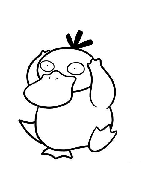 Psyduck Pokemon coloring page - Download, Print or Color Online for Free
