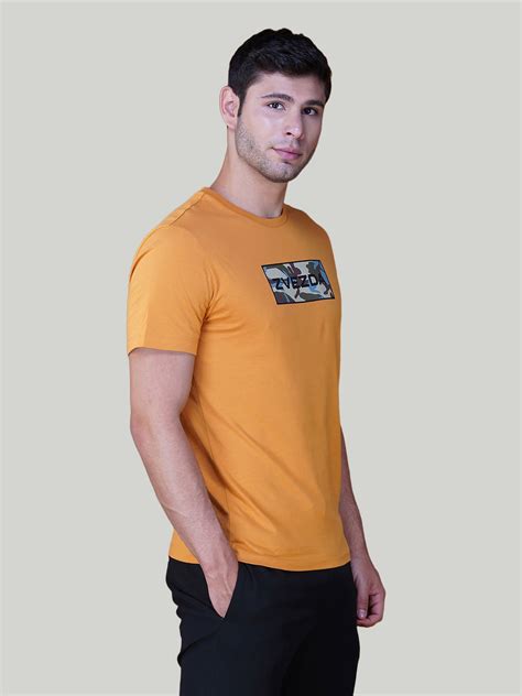 Zvezda Originals – Dark Brown Men’s Cotton Camouflage Graphic T-Shirt