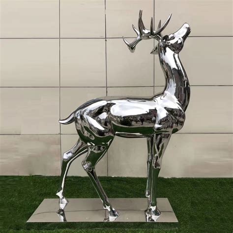 源头厂家 不锈钢鹿雕塑 不锈钢麋鹿梅花鹿景观小品-阿里巴巴