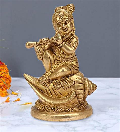 ARTVARKO Brass Ganesha Bhagwan Statue Taj Ganesh Murti of Lord Ganpati ...