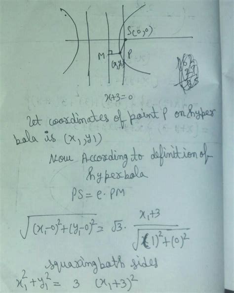 equation of hyperbola with focus at origin and directrix x+3=0 and ...