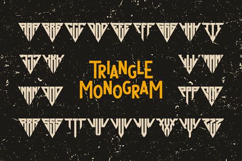 Triangle Monogram Font by IntuisiCreative · Creative Fabrica