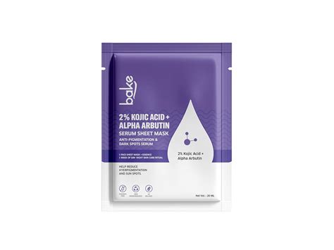 Buy BAKE 2% Kojic Acid + Alpha Arbutin Serum Sheet Mask for Glowing ...