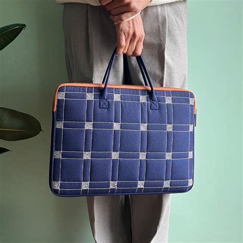 Weave Laptop Sleeve | Midnight Tartan Quilted, Unisex & Personalized ...