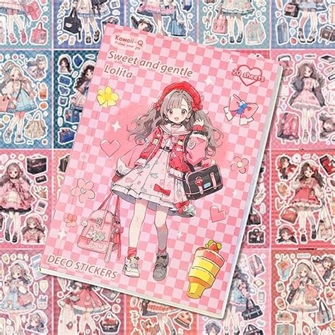 FunBlast Kawaii Stickers Book – 20 Sheets/400 Stickers, Japanese Style ...
