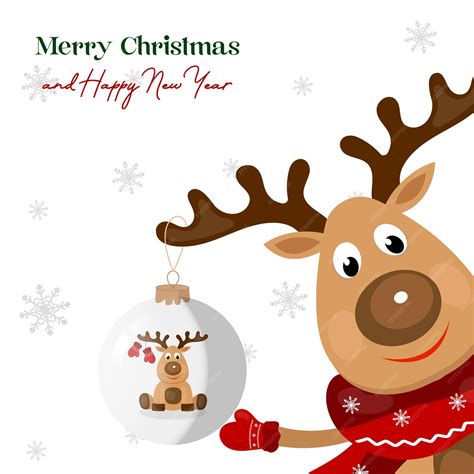 Premium Vector | Merry christmas santas reindeer decoration