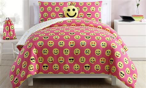 Emoji Comforter Set and Backpack | Groupon Goods