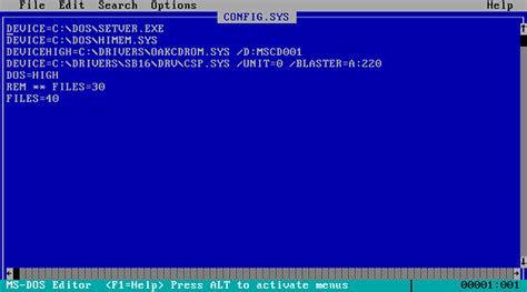 CONFIG.SYS Tutorial 的图像结果