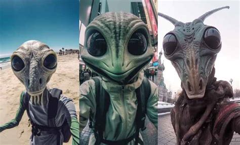 From Pyramids To Eiffel Tower, Aliens Pose For AI Selfies Around The ...