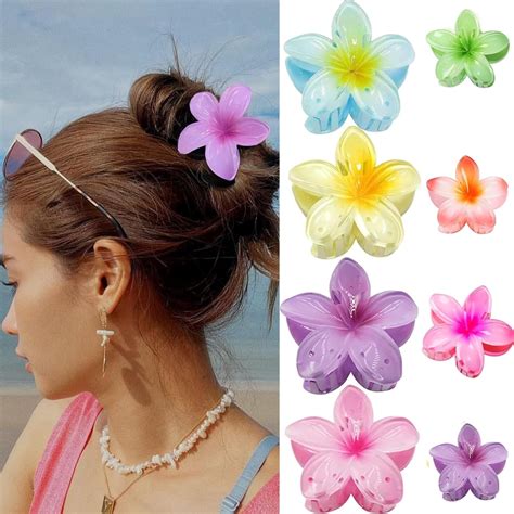 VORSET 4 Pcs flower claw clip hair claw clips pin clutcher accessories ...