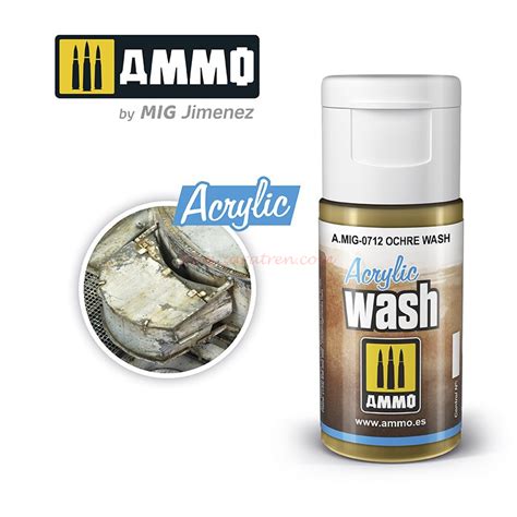 Ammo Mig Jimenez - Acrylic Wash, Lavado (Ocre), 15 ml. Ref: A.MIG-0712 ...