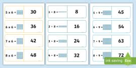 4, 8 and 3 Times Tables Activity Cards | Twinkl - Twinkl