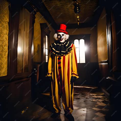 Weary Horrific Costume Wearing Fearful Scary Character | Premium AI ...