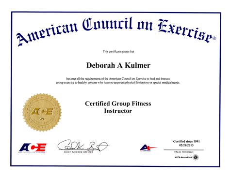 American Council on Exercise - Group Fitness Instructor | Current ...