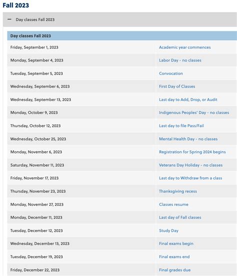 10. Academic calendar, Fall 2023 « MTH 522 (Advanced Mathematical ...