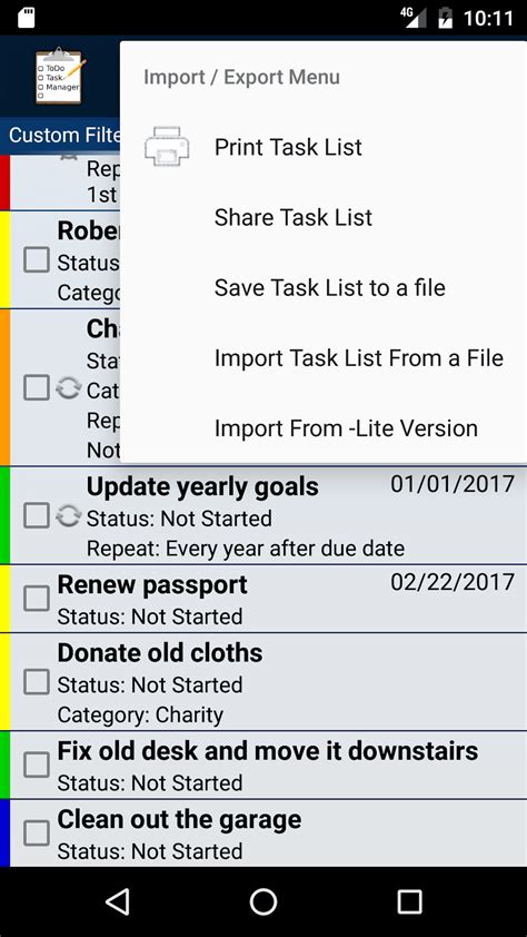 Task List Manager 的图像结果