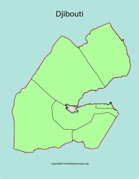 Blank Djibouti Map | Blank Outline Map of Djibouti