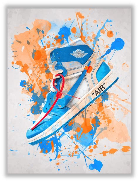 Hypebeast Watercolor Sneaker Air Poster 12x16 Inch Unframed Aj Wall ...