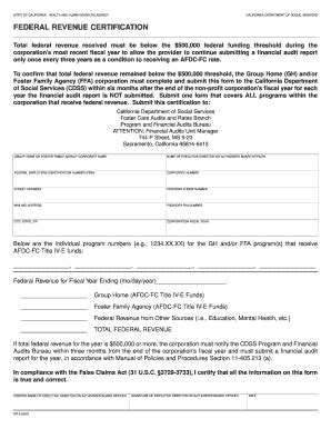 Sr 9 Federal Revenue Certification Form - Fill and Sign Printable ...
