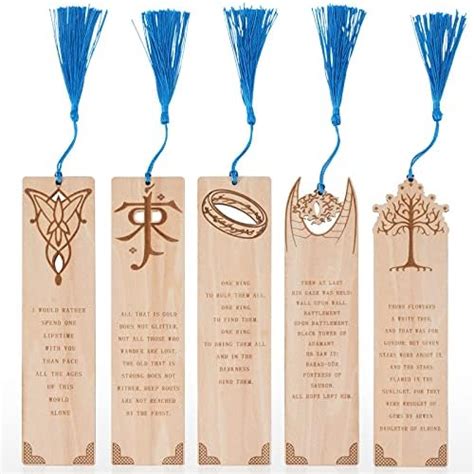5 Pieces Bookmark for Men & Women, Lord of Rings Themed Bookmarks Set ...