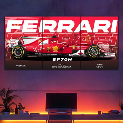 Ferrai SF70H Split Poster – Frame Kro
