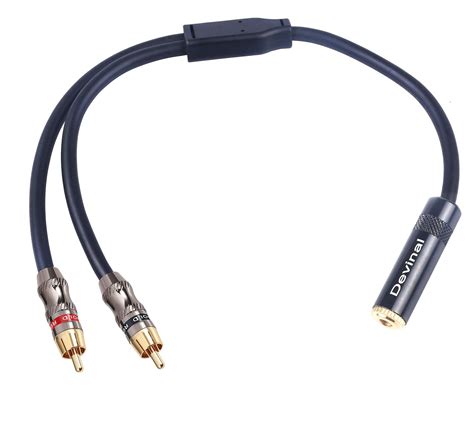 Devinal RCA to 1/8 Female Y Cable, Female 3.5mm to Dual RCA/Phono Male ...