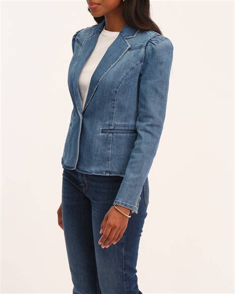 For The Republic Women's Princess Seam Denim Blazer | Denim blazer ...