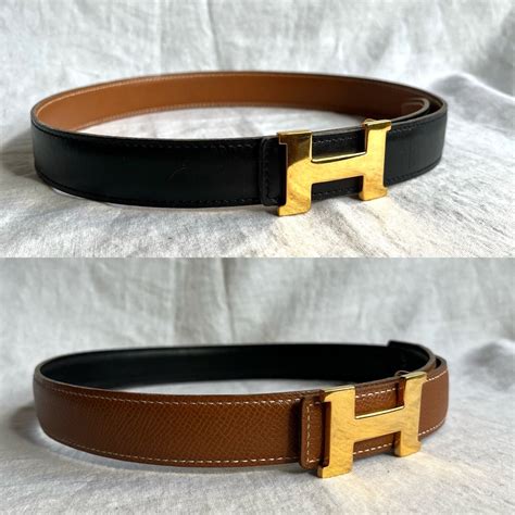 HERMES "H" Buckle Black×Brown Leather "Reversible" Belt | CARBOOTS