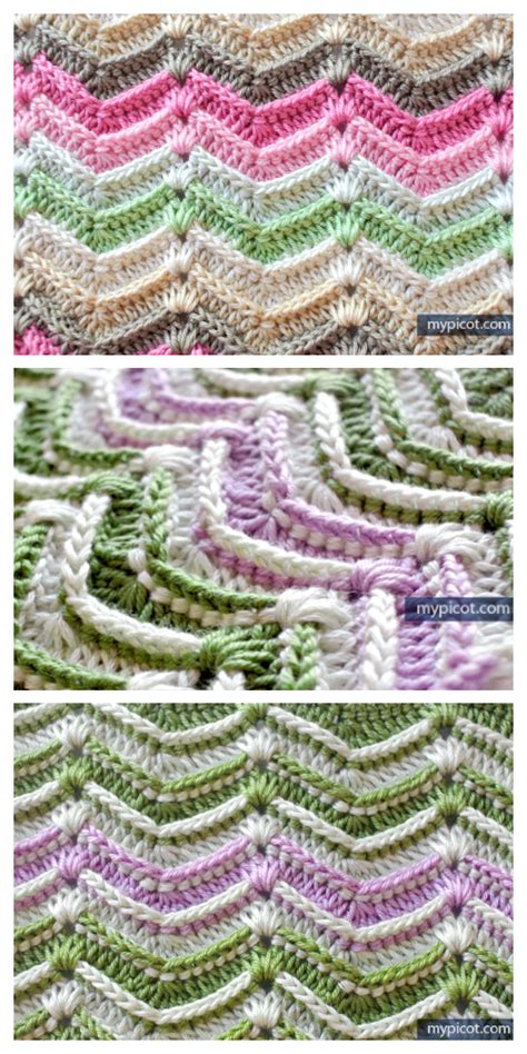 Image result for Crochet Wave Stitch Pattern