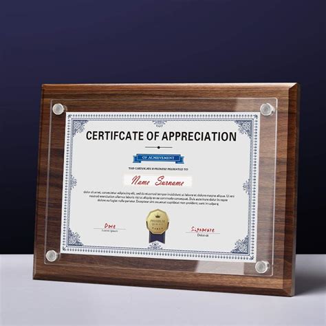 Buy Photo Frame Photo Frames Wooden Honor Certificate Frame A4 Award ...