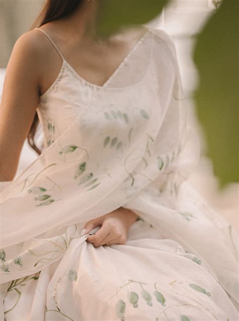 Persian Lilies on Flaired Kurta with organza dupatta – Picchika