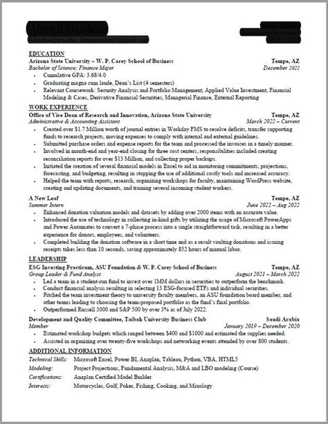 Hey! I asked for resume tips earlier this month and some suggested ...