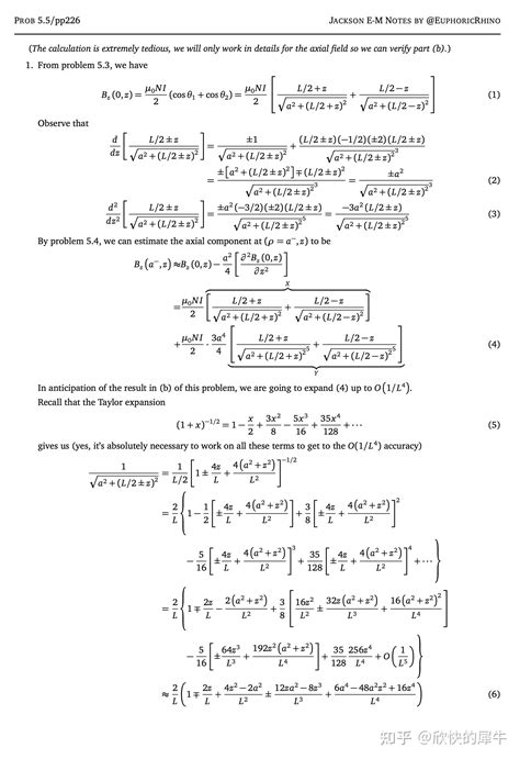 Jackson电动力学笔记(43)：习题5-4，5-5 - 知乎
