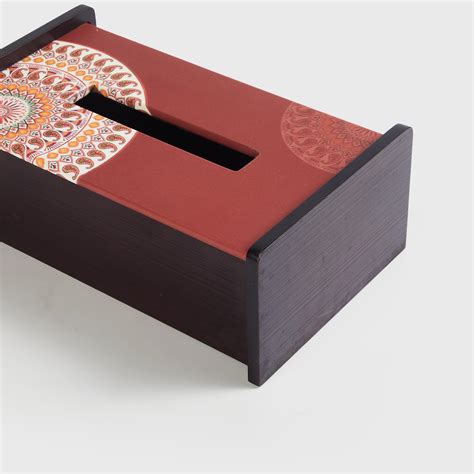 Buy Maris Helina Multicolour Printed Wood Tissue Holder - 23.5x9cm from ...